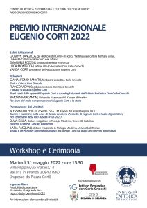 Premio Internazionale Eugenio Corti 2022